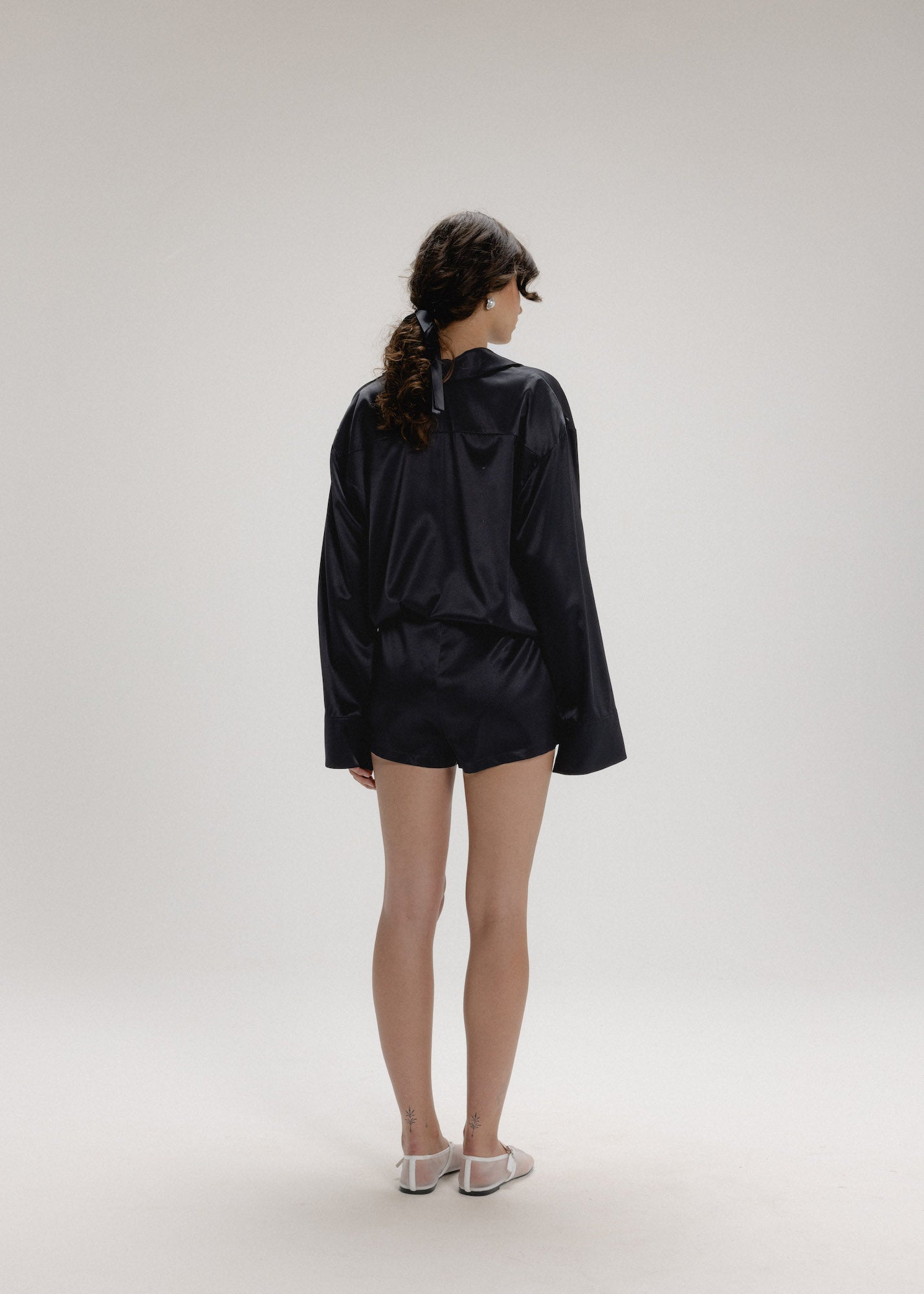 Alas Silk Mini Shorts in Black at Nordstrom, Size Small