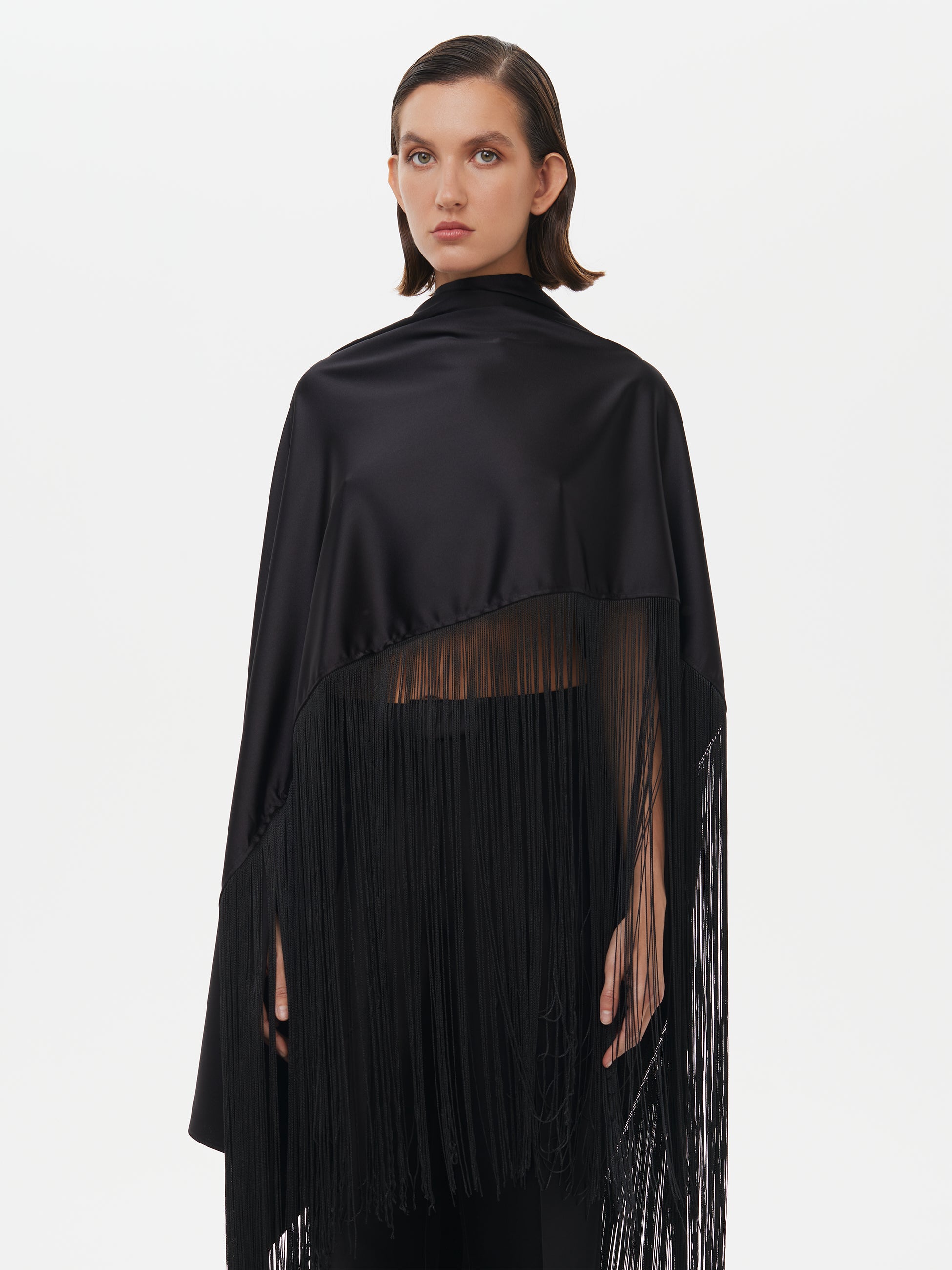 Wild Willow Party Cape in Black – Alas Silk