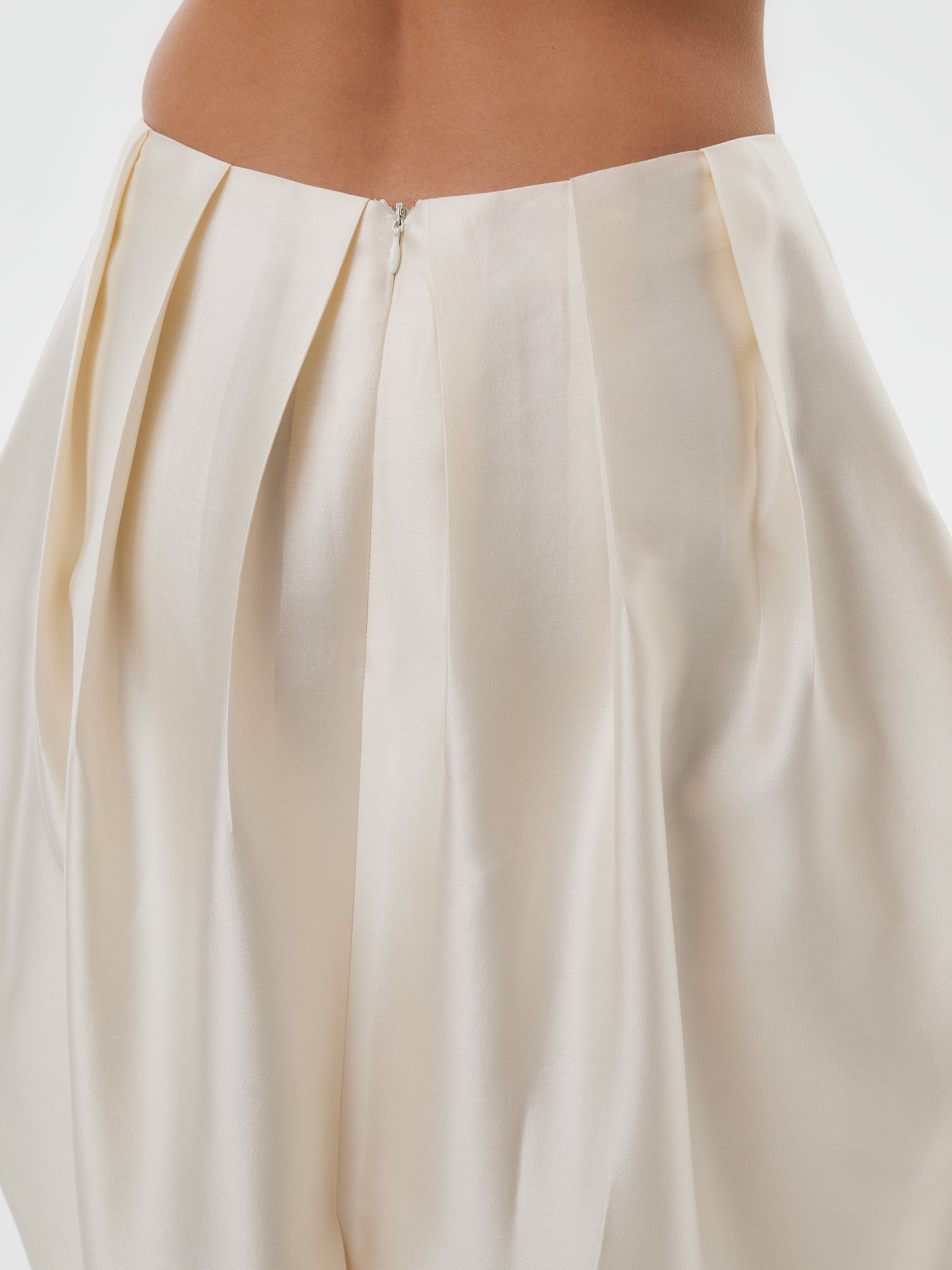 Tulip Skirt in Starlight White – Alas Silk