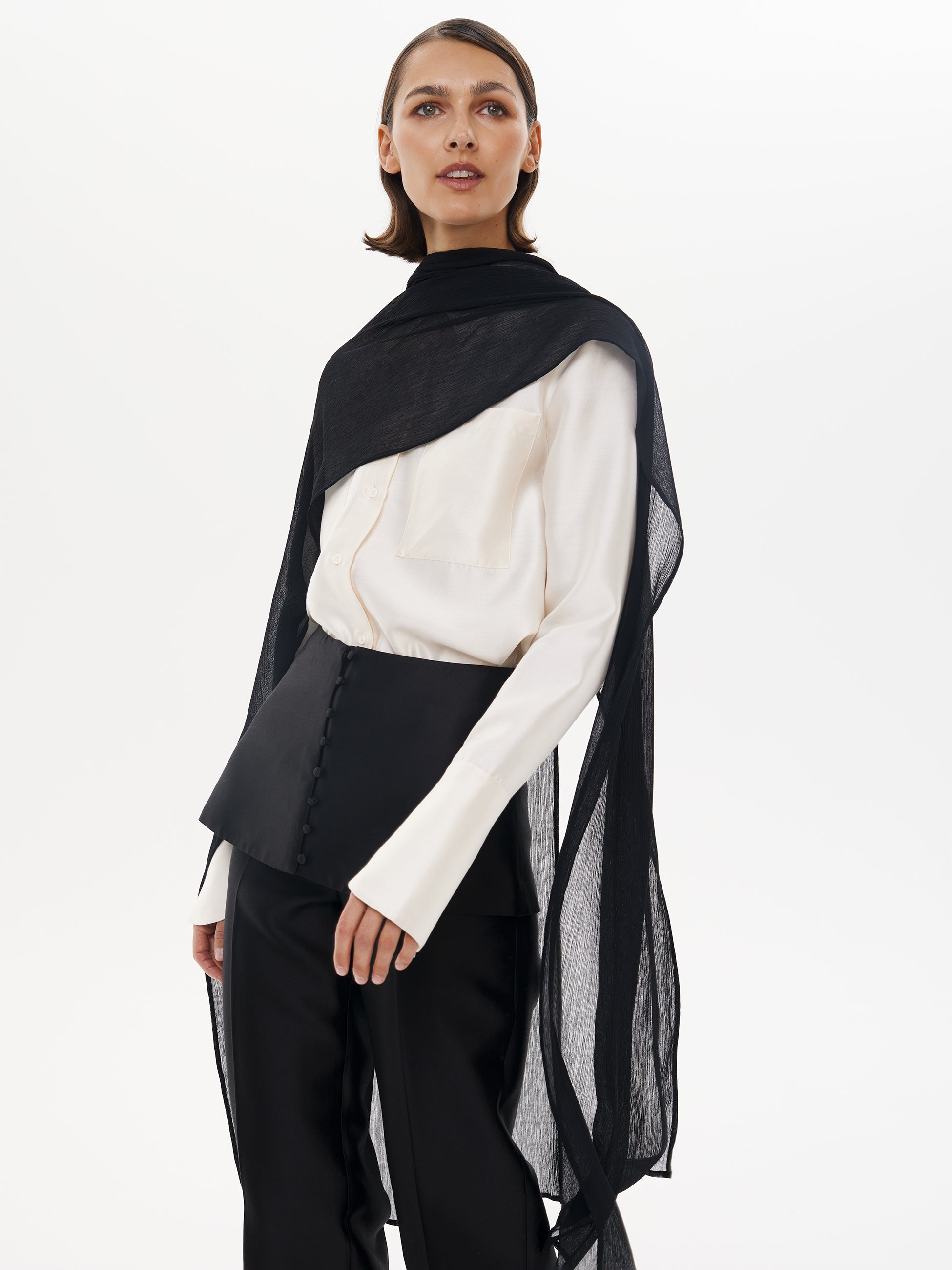 The Memory Cape in Black – Alas Silk