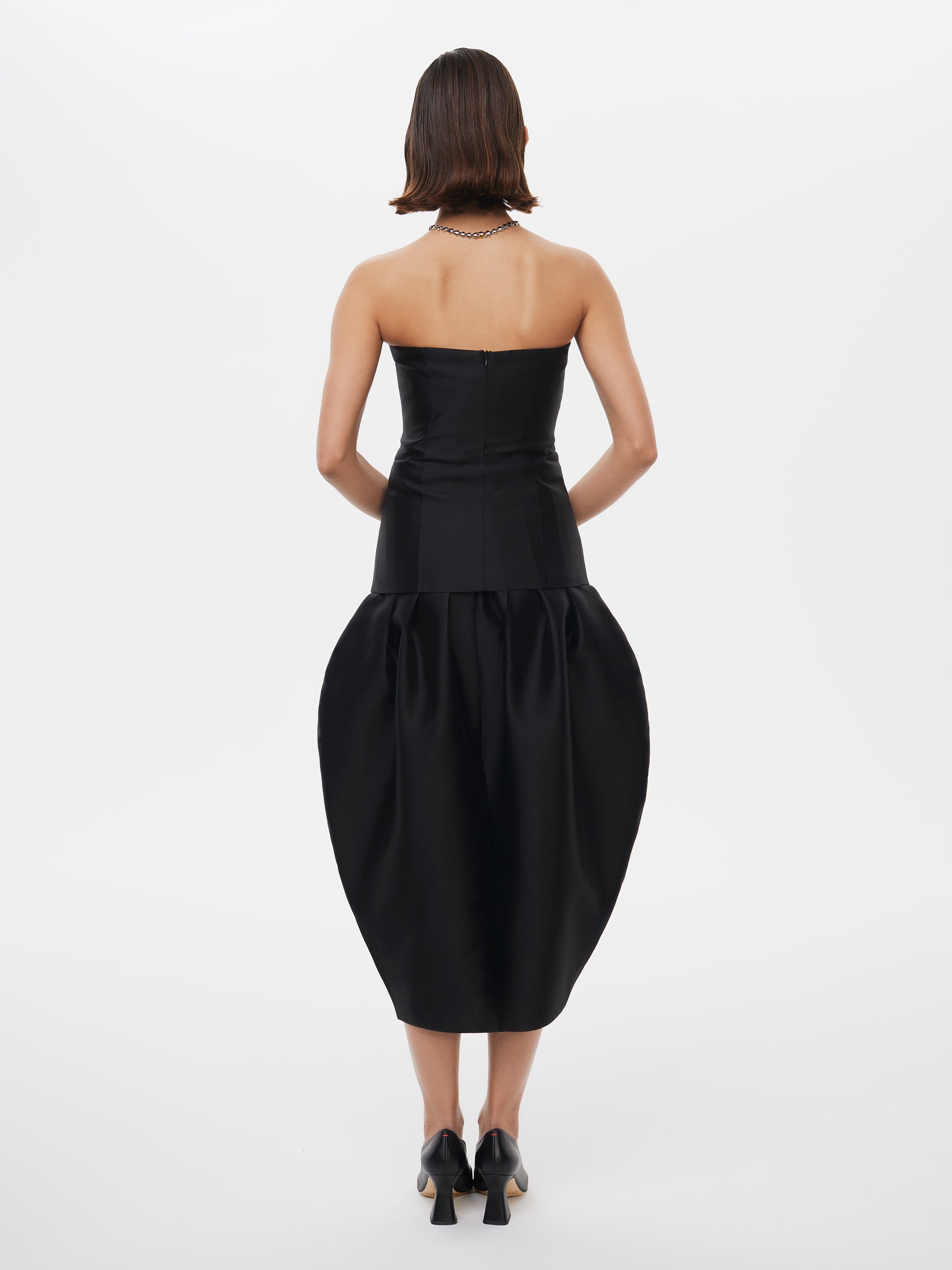 Tulip Skirt in Black  Alas Silk