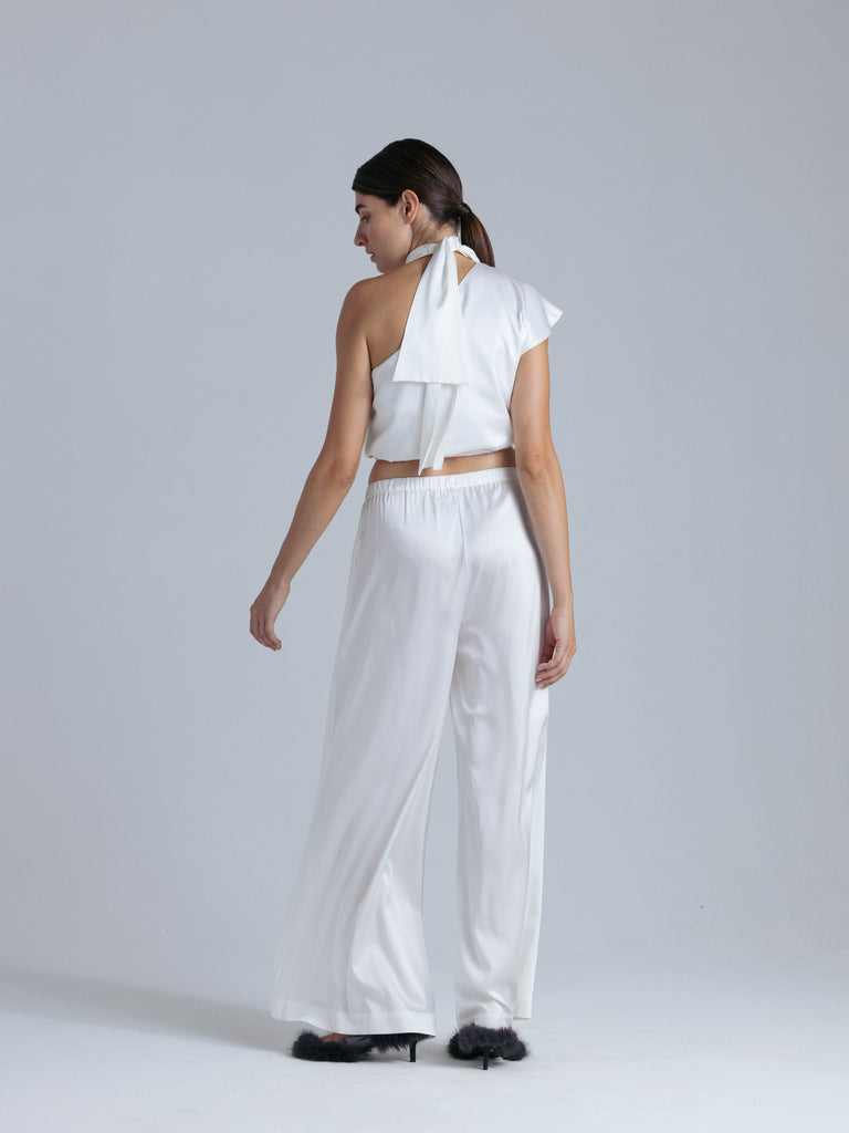 Legacy Pant In White Silk Linen Blend – St Frock